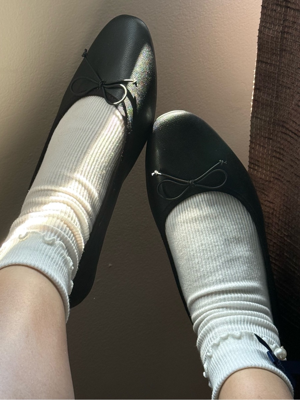 Leather Black Ballet Flats